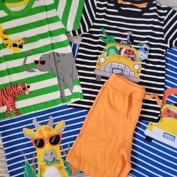 Zoo Trip Bundle Boutique T-Shirts and GAP Organic Cotton Shorts